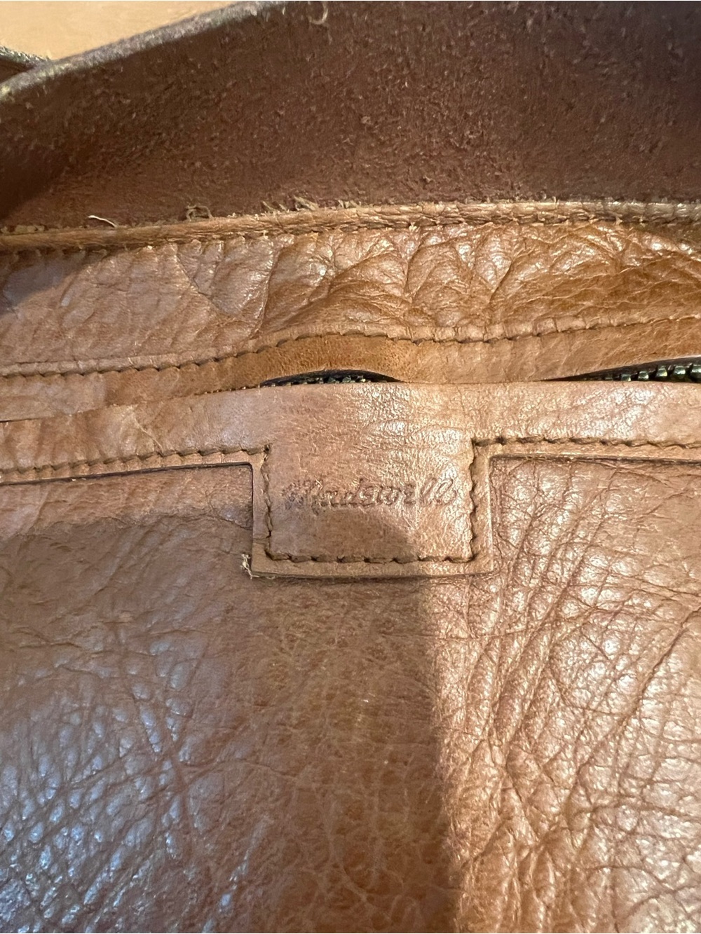 Leather Tote Bag in Cognac Brown - Women’s Everyday Shoulder Bag - Picture 3 of 7